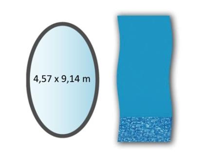Forro Espiral Oval de 4 57 X 9 14 M para Piscinas Acima Do Solo Li1530Sb SWIMLINE