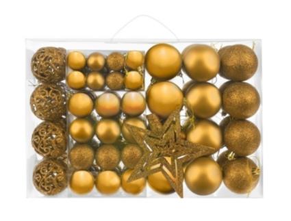 Christmas Balls Set Of 100 Pcs Golden Star ISO TRADE