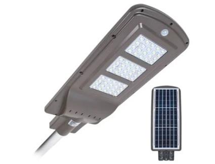 Aplique Solar Street com Sensor Ip65 1X60W Led 1500Lm 6000K C.25Xl.62 5Xalt.7Cm Cinzento FERRIMEX