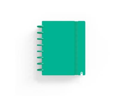 Caderno INGENIOX A5 Pautado 80Fl 100G Foam C/Elástico Verde 66025016