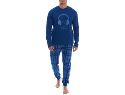 Pijama de Inverno Masculino de Manga Comprida Klp4 KISSES AND LOVE