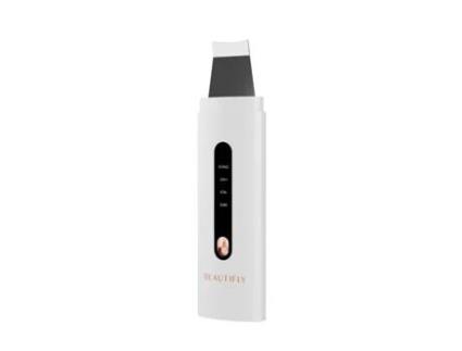 BEAUTIFLY B-Scrub Pro Limpeza Facial Ultrassônica Profissional para Eliminar Cravos Espátula Sônica para Descascar com Iontoforese e Luz de Fóton