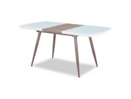 Mesa Extensível Sevilha Madeira e Branco DUDECO