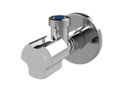 Válvula de Água Angulada Cromada Elegante para Máquina de Lavar de 1/2 x 3/4 BSP