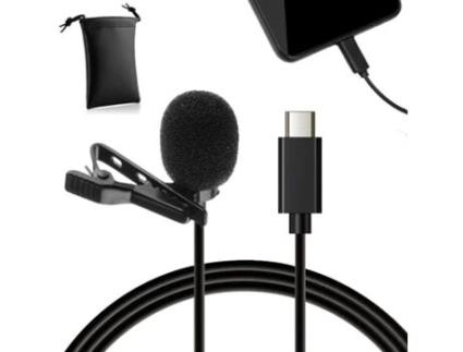 Microfone MOJOGEAR Pin com Conexão Usb-C