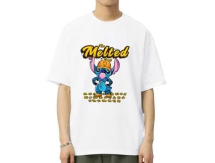 T-Shirt de Homem VREEL Puntada Disney Algodão Branco (XL)