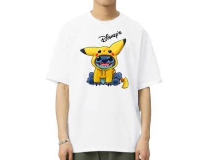 T-Shirt de Homem VREEL Puntada Disney Algodão Branco (XL)