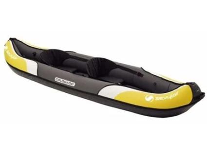 Kayak SEVYLOR 2000016741 Kit Caiaque Inflável Colorado/Colorado Canoa Canadense de 2 Lugares Caiaque Marítimo 331 X 88 Cm