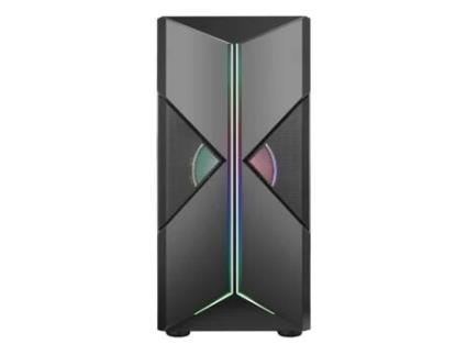 Armário torre média ITEK Spacirc Xo Rgb Atx com painel de vidro vermelho ITEK