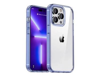 Capa VENIYSMLIS para Iphone 14Promax Azul Transparente