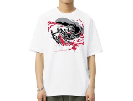 T-Shirt de Homem VREEL Ataque Titan Algodão Branco (L)