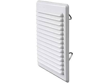 Amr200B Grelha de Ventilação Retangular em Plástico Branco com Rede Anti-Insetos e Molas. Dimensões LA VENTILAZIONE
