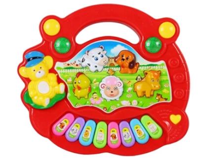Brinquedos de Piano Musical para Crianças Instrumentos Musicais de Desenvolvimento Educacional Vermelho LUGA