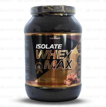 Proteína Whey Isolada KROWNFIT / Caramelo Salgado / 900G / 85% Proteína