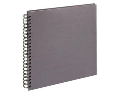 Spiral Bound Album Cloth 30X30 Cm Anthracite