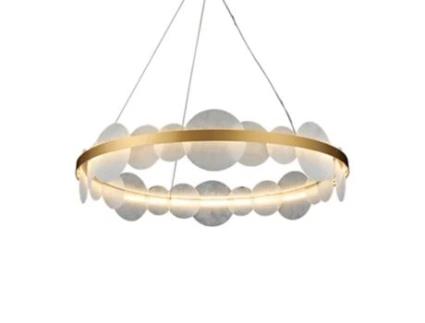 Lustre Redondo de Acrílico Led Adequado para Sala de Estar e Sala de Jantar SLD