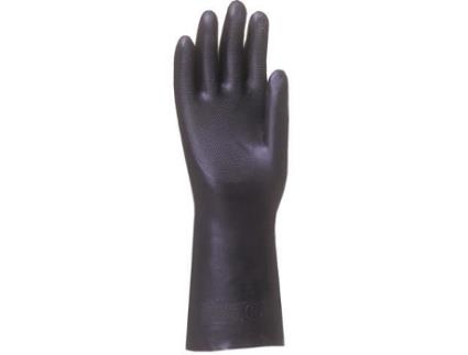 Luva Revestida de Neoprene Preto Tamanho 10 Riscos Químicos. Neo27010. SF SINGER FRERES