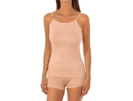T-Shirt de Mulher Q-EN Bege (4XL)