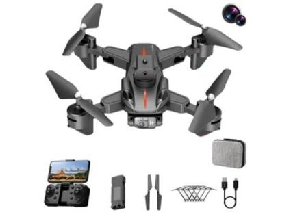 Mini Drone LKC P11S Profissional Câmera Dupla com Câmera Full Hd 1080 Função Anti-Barreira 360 1 Bateria Preto