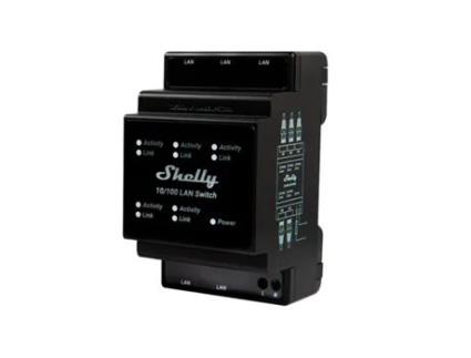 Din Rail Lan Switch 5 RJ45 Ports SHELLY