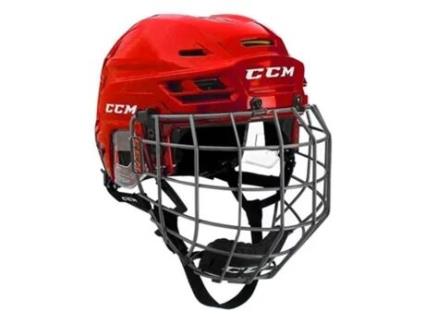 Capacete de Hóquei no Gelo Combo Tacks 710 Vermelho Sccm