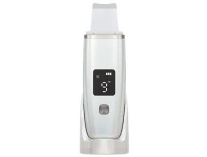 6 em 1 Ems Ultrasonic Facial Scrubber com Led Displaybranco AUJEZON