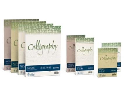 Papel de caligrafia FAVINI Nature para impressora jato de tinta A4 210X297 mm 50 folhas branco