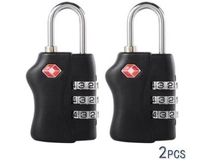 Cadeado XCSOURCE 2 Pcs Tsa com Cadeado de Combinação de Código para Mala de Viagem Hs206