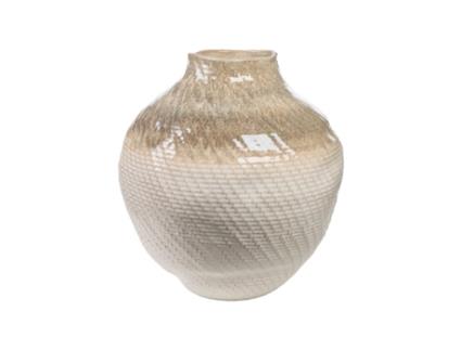 Vaso ROMIMEX Bege Porcelana 36 x 39 x 37 cm