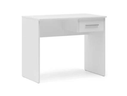 Secretaria com Pequena Gaveta. 90Cm Comprimento X 50Cm Profundidade X 73Cm Altura. Acabamento Cor Branco. BOX FURNITURE