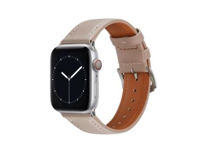 Pulseira de Couro RIFF para Apple Iwatch Série 42/44/45/49 Mm Bege