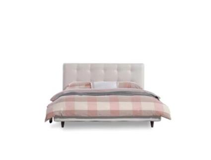 Estrutura Do Leito Tapado 150X200 Cm Delft com Cap -Gray Cap -Gray Wooden Pabb PÄRUMM
