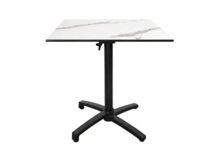 RESTOOTAB Mesa Dobrável para Exterior 70X70 Mármore Branco