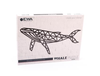Quebra-Cabeça de Parede de Madeira Baleia 89 Cm Graine Créative