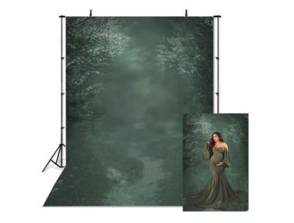 Fundo 3X2M para Estúdio Fotografia Tecido Verde Escuro FABRIC