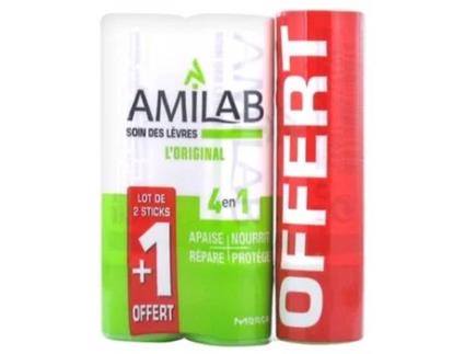 Lip Care Lote de 3 x 4,7 g, dos quais 1 para presente AMILAB