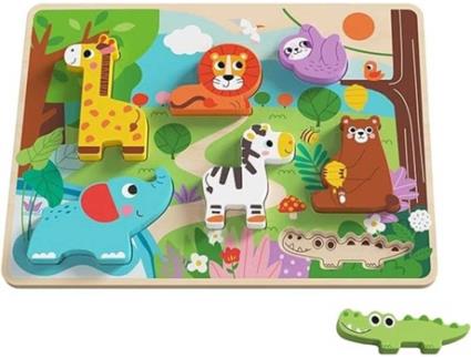 Quebra -Cabeça Infantil de Animais de Safari