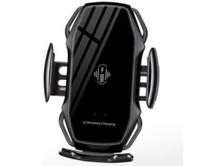 Carregador Sem Carro Sensor Toque Retrátil para Apple, Samsung RADIODDITY Preto