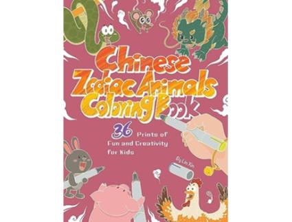 Livro Chinese Zodiac Animals Coloring Book de Xin Lin (Inglês)