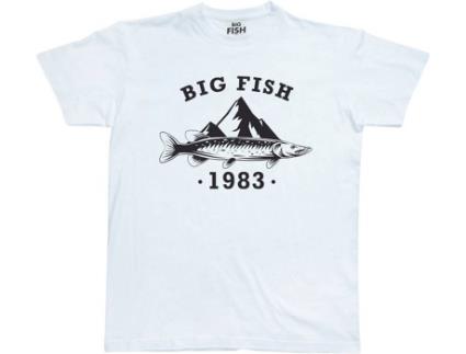 T-shirt BIG FISH Algodão Homem (L - Branco)