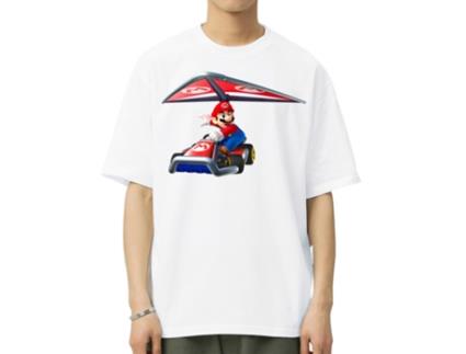 T-Shirt de Homem VREEL Super Mario Algodão Branco (S)