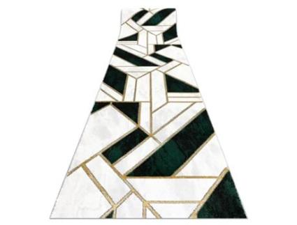 Passadeira DYWANY LUSZCZOW Emerald Exclusivo Glamour Mármore Geométrico Garrafa Poliéster Verde (70x260cm)