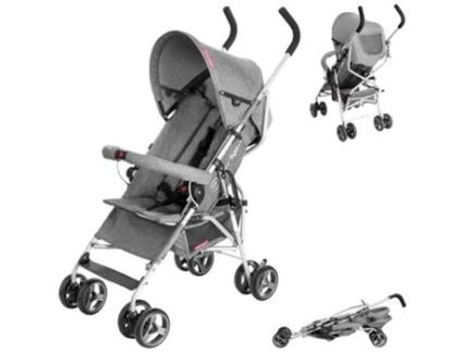 Carrinho de Cana Super Leve Carrinho de Bebê Até 14Kg Encosto Ajustável Rodas de Espuma Giratórias Duplas Dobrável com Guarda-Sol MOBY SYSTEM