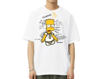 T-Shirt de Homem VREEL Simpson Algodão Branco (XL)