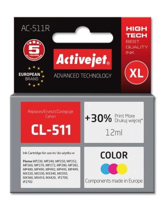 Tinteiro Compatível CL-511 Canon (Tricolor) - 