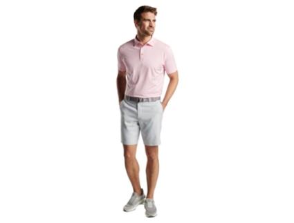 Polo Manga Curta Solid Stretch Rosa M PETER MILLAR