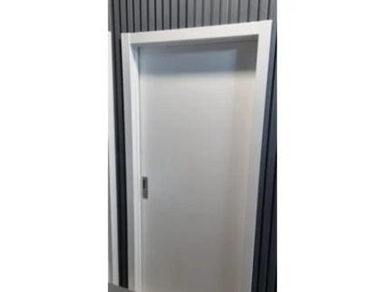 Porta Wpc 2000X800X45Mm Correr Lisa Branco Lacado + Ferragens Zbm4Future Building Materials