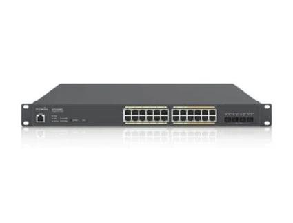 Switch gerenciado ENGENIUS Ecs2528Fp L2 Gigabit Ethernet 10/100/1000 Power Over Ethernet Poe preto