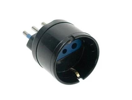 Adaptador de tomada elétrica RDL5913 Tipo L (IT) Preto REDLINE