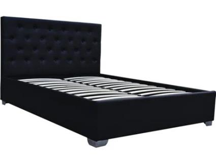 Cama doble con cofre ''Tino'' 140 190 cm - Negro